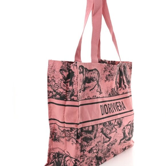 Christian Dior Pink Canvas Diorvera Bag NWOT - Picture 3 of 6